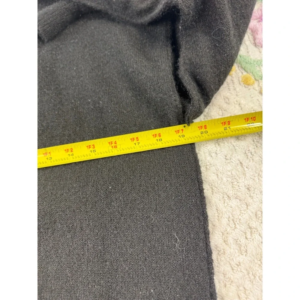 by Anthropologie Black Open Front Cardigan Sweater Knit‎ Cozy Small S - Picture 10 of 11
